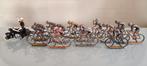 Vintage miniatuur wielrenners + motard., Ophalen of Verzenden