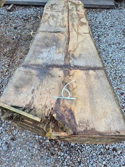 Grote eiken schaaldelen boomstamplanken boomstamtafel, Doe-het-zelf en Bouw, Hout en Planken, Ophalen