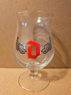 Duvel glas rode D met zwarte vleugels, Verzamelen, Ophalen of Verzenden, Zo goed als nieuw, Duvel