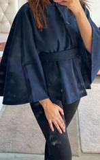 poncho blauw, Kleding | Dames, Ophalen of Verzenden, Zo goed als nieuw, Maat 38/40 (M), Blauw