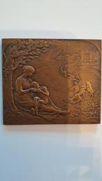 Plaquette en bronze, Antiek en Kunst, Ophalen of Verzenden, Brons