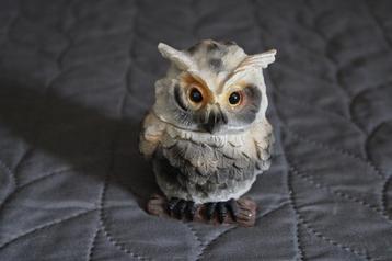 Stenen pot bruine uil op stronk 7 x 7 x 10 cm beschikbaar voor biedingen