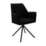 4 Draaistoelen Kick Alex Nagelnieuw, Huis en Inrichting, Stoelen, Ophalen, Zwart, Metaal