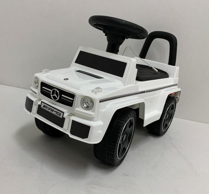 Mercedes G63 AMG loopauto Wit met USB en AUX input NIEUW, Kinderen en Baby's, Speelgoed | Babyspeelgoed, Nieuw, Met licht, Met geluid