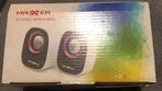 Maxxter Stereo Speakers 2x3w,kleur=wit,in goede staat !, Enlèvement ou Envoi, Comme neuf, Maxxter
