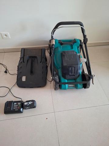 Accu en oplader grasmaaier ferrex