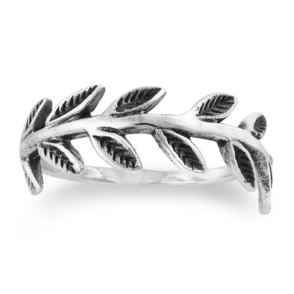 Bague couronne de laurier en argent sterling 925 pour femme, Neuf, Enlèvement ou Envoi, 18 à 19, Femme