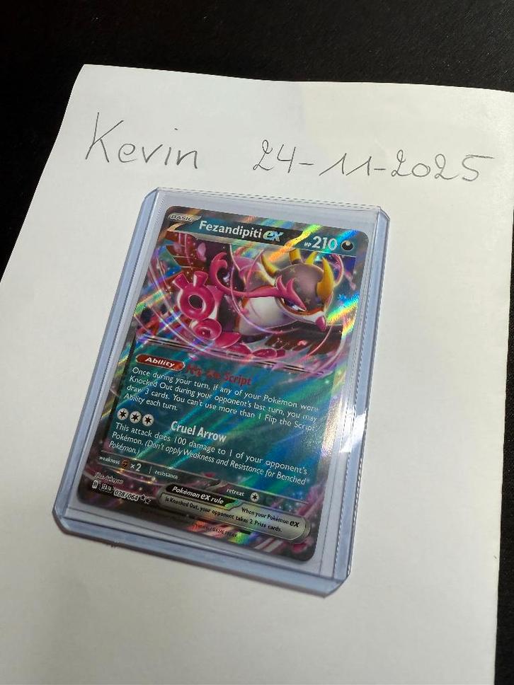 Pokémon : Fezandipiti ex (SFA 038) Shrouded Fable EN, Hobby en Vrije tijd, Verzamelkaartspellen | Pokémon, Zo goed als nieuw, Losse kaart