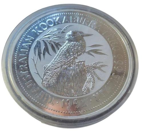 Australië 1 kilo zilver kookaburra 1992, Timbres & Monnaies, Métaux nobles & Lingots, Argent, Enlèvement ou Envoi