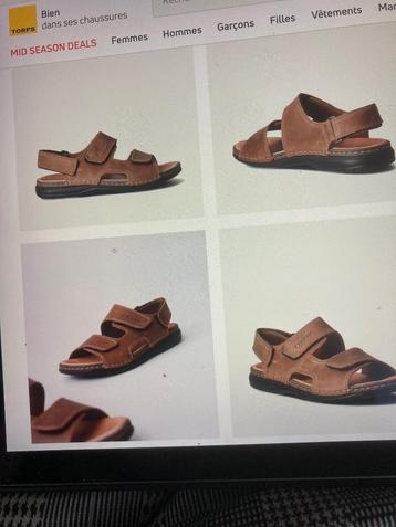 SANDALEN ( Merk/ Marque RIEKER) bruin/ brun - als nieuw 45  beschikbaar voor biedingen