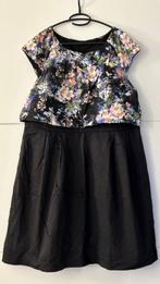 MS Mode zwart kleed met bloemenprint, Kleding | Dames, Jurk, Ophalen of Verzenden, MS Mode, Zo goed als nieuw