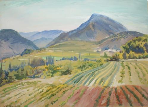 Leonid Frechkop (1897-1982): Landschap 1962 (81 x 61 cm), Antiquités & Art, Art | Peinture | Classique, Enlèvement ou Envoi