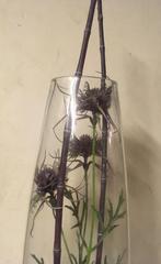 Grand vase conique en verre, Glas, Zo goed als nieuw, 50 tot 75 cm, Ophalen