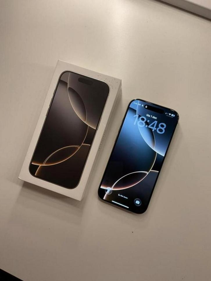 Iphone 16 pro 128GB naturel, Télécoms, Téléphonie mobile | Apple iPhone, Comme neuf, 128 GB, Sans abonnement, Sans simlock, iPhone 16