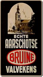 Aarschotse bruine retro ontwerp op dubbel metaal 90cmx50cm, Verzenden, Zo goed als nieuw, Reclamebord