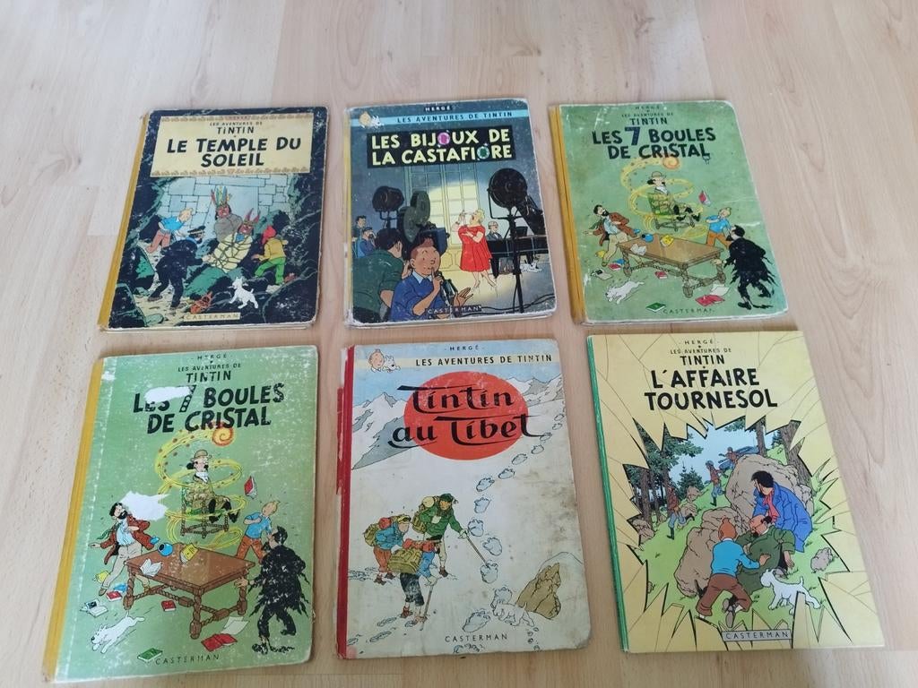 Tintin dos B Hergé divers titres EO et rééditions, Série complète ou Série, Enlèvement ou Envoi, Utilisé