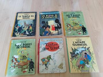 Tintin dos B Hergé divers titres EO et rééditions
