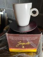 Exclusieve Jacqmotte koffieglas - Douwe Egberts Koffieglas, Verzamelen, Glas en Drinkglazen, Ophalen, Zo goed als nieuw