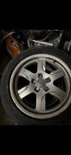 4 JANTES ORIGINE AUDI AVEC PNEUS, 17 inch, Banden en Velgen, Gebruikt, 225 mm