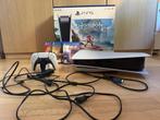 Console PS5 (disque) + boîte, chargeur manettes Sony et jeux, Ophalen, Zo goed als nieuw, Playstation 5