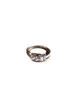 Ring 585 rosegoud zirkoon, Handtassen en Accessoires, Ringen, Nieuw, Goud, 18 tot 19, Met kristal