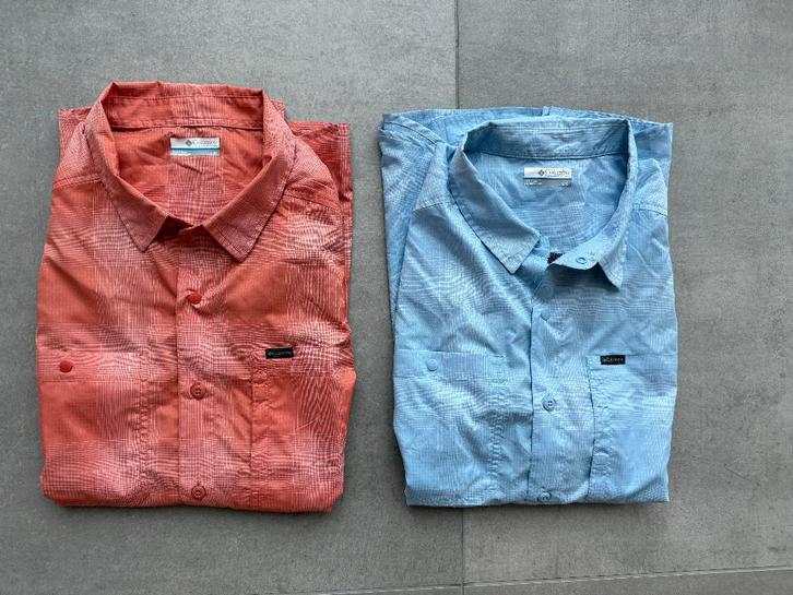 2x Columbia Silver Ridge Hemd, Kleding | Heren, Overhemden, Zo goed als nieuw, Halswijdte 41/42 (L), Blauw, Ophalen