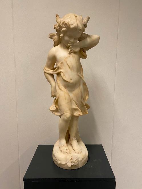 Adolfo Cipriani (1857-1941) - fille innocente, marbre, Antiquités & Art, Art | Sculptures & Bois, Enlèvement ou Envoi