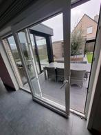 Schuifraam met vliegenraam, Ophalen, Gebruikt, Kunststof, Inclusief glas