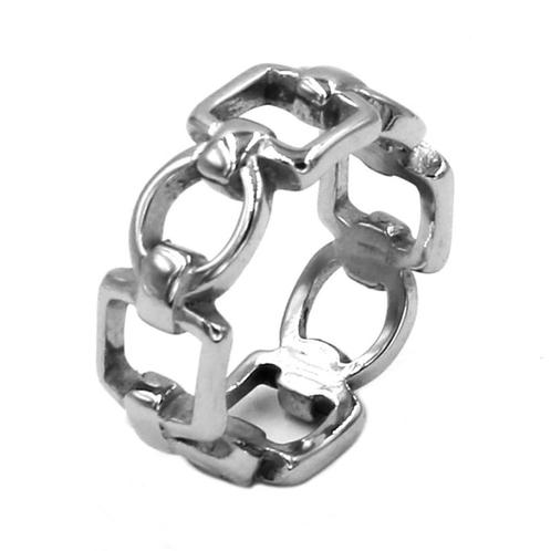 Kettingring in chirurgisch staal - 9mm, Handtassen en Accessoires, Ringen, Nieuw, Dame of Heer, IJzer of Staal, Ophalen of Verzenden