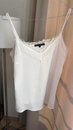 Top blanc bretelles fines detail dentelle, Kleding | Dames, Topjes, Verzenden, Wit, Maat 42/44 (L), Zo goed als nieuw