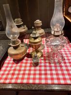 Olielampen in koper en 1in glas., Ophalen of Verzenden