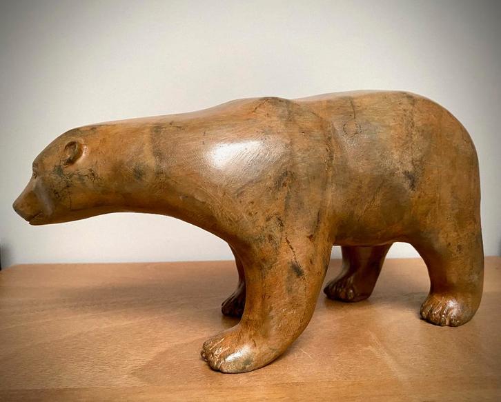 Grand Ours Art Déco en Bronze Signé Pierre Chenet Long 31cm, Antiquités & Art, Antiquités | Bronze & Cuivre, Bronze, Enlèvement ou Envoi