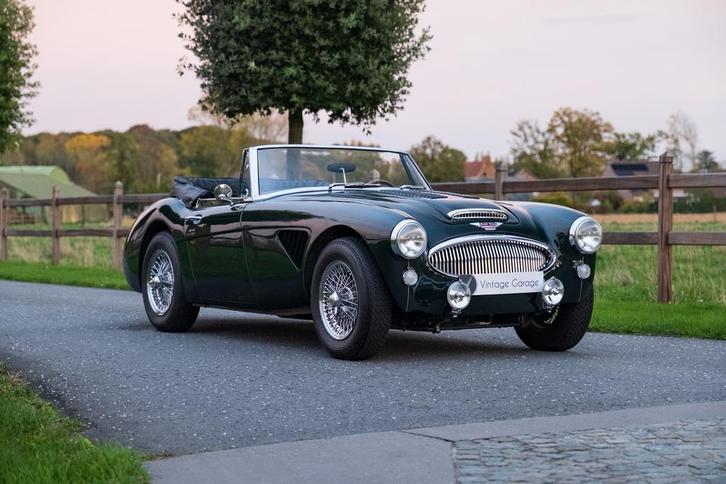 Austin Healey 3000 - 1965, Auto's, Austin, Bedrijf, Te koop, Benzine, Cabriolet, 2 deurs, Handgeschakeld, Groen, Zwart, Leder