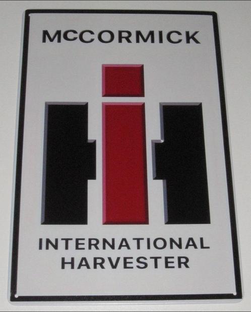 McCORMICK : Bord Logo McCormick - International Harvester, Verzamelen, Merken en Reclamevoorwerpen, Nieuw, Reclamebord, Verzenden
