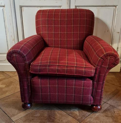 Comfortabele Brits 'Antique Club chair' 100% wol  EXTRA SALE, Antiek en Kunst, Antiek | Meubels | Stoelen en Sofa's, Ophalen