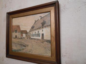 PEINTURE D'ART EDGAR BIJTEBIER 1907 disponible aux enchères