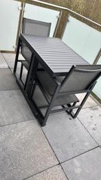 balkonset - 5-delig - carbon black - antraciet, Tuin en Terras, Tuinsets en Loungesets, Bijzettafel, Aluminium, Tuinset, Ophalen