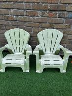 Plastieke stoeltjes, Tuin en Terras, Tuinstoelen, Ophalen, Gebruikt, Metaal, Stapelbaar