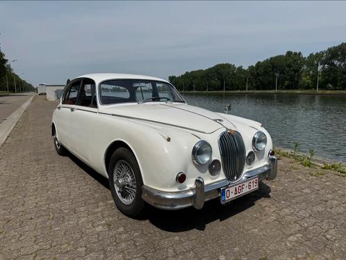 Oltimer jaguar MK2 3,4 automaat, Auto's, Oldtimers, Particulier, Jaguar, Benzine, Automaat, Wit, Leder, Ophalen