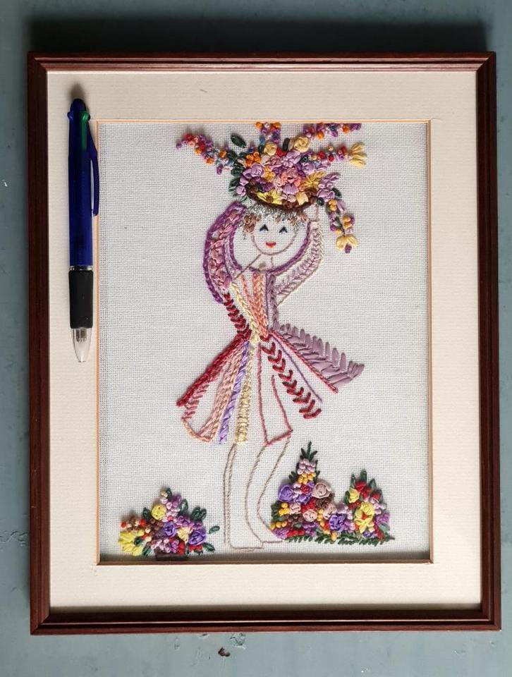 Pour un flirt !  Flowerbasket girl needle craft, Antiek en Kunst, Antiek | Kleding en Textiel, Ophalen of Verzenden