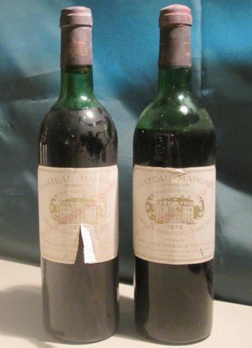 2 flessen - Château Margaux 1er Grand Cru Classé - 1976 beschikbaar voor biedingen