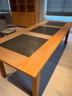 Table de salle à manger chêne et pierre, Maison & Meubles, Tables | Tables à manger, Enlèvement, Utilisé, 50 à 100 cm, Chêne