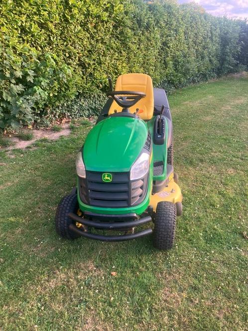 john deere, Tuin en Terras, Zitmaaiers, Gebruikt, 90 tot 120 cm, Elektrische starter, Opvangbak, Ophalen