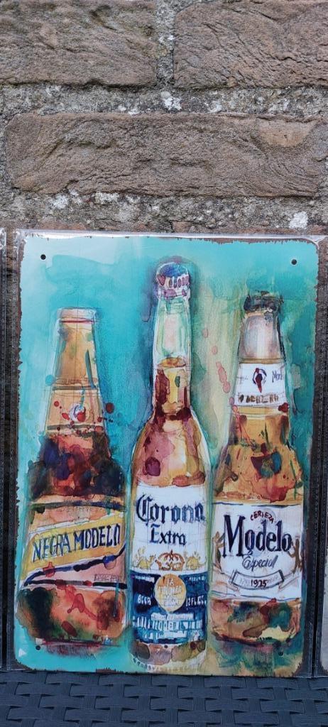 Reclamebord Corona Cerveza (nr 8), Verzamelen, Biermerken, Nieuw, Reclamebord, Plaat of Schild, Overige merken, Ophalen of Verzenden