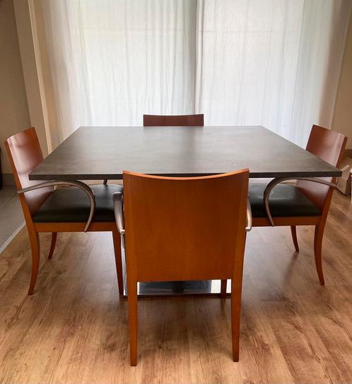Tafel met stoelen, Maison & Meubles, Tables | Tables à manger, 100 à 150 cm, Carré, Enlèvement ou Envoi
