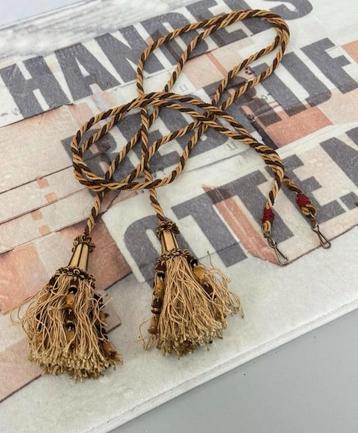 2x antiek Embrasse Brocante antieke franse gordijnbandjes beschikbaar voor biedingen