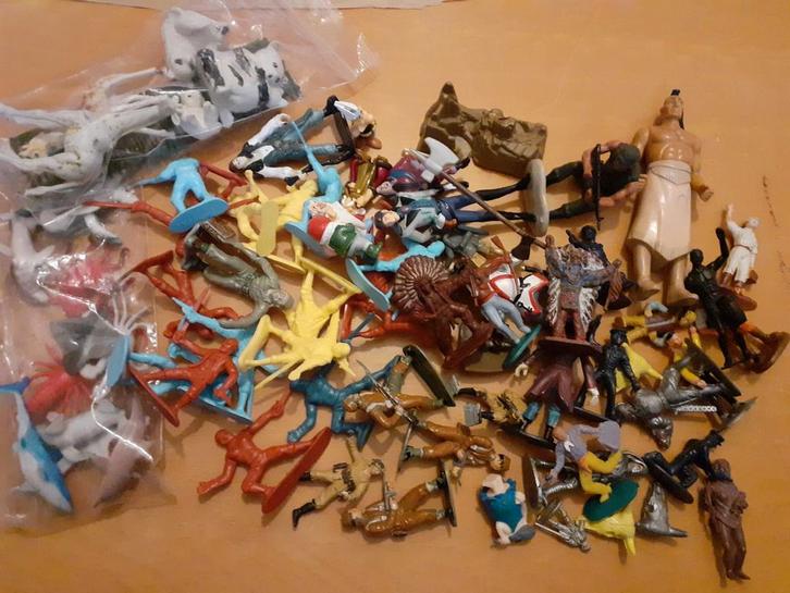 Lot vintage figuren, soldaten ... zie beschrijving, Verzamelen, Speelgoed, Ophalen of Verzenden