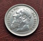 2 Francs  1909   Leopold ll, Zilver, Ophalen of Verzenden, Losse munt, Zilver
