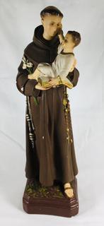 Sint Antonius van Padua Vintage Heiligenbeeld kalk, Antiek en Kunst, Ophalen of Verzenden