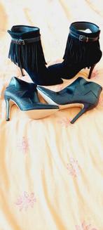 2 bottines à talons noir cuir35 etat neuf -Roberto Botella, Roberto Botella, Zwart, Lage of Enkellaarzen, Nieuw